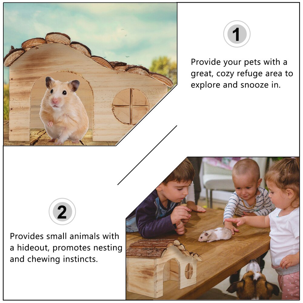 Mini Hamster Wooden House