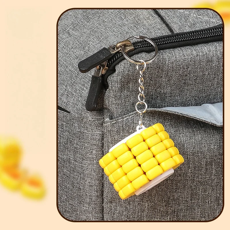 Mini key pendant AB Corn Magic Cube Decompression Brain Burning Magic Cube Versatile Fidget Type Tetris Puzzle Toy
