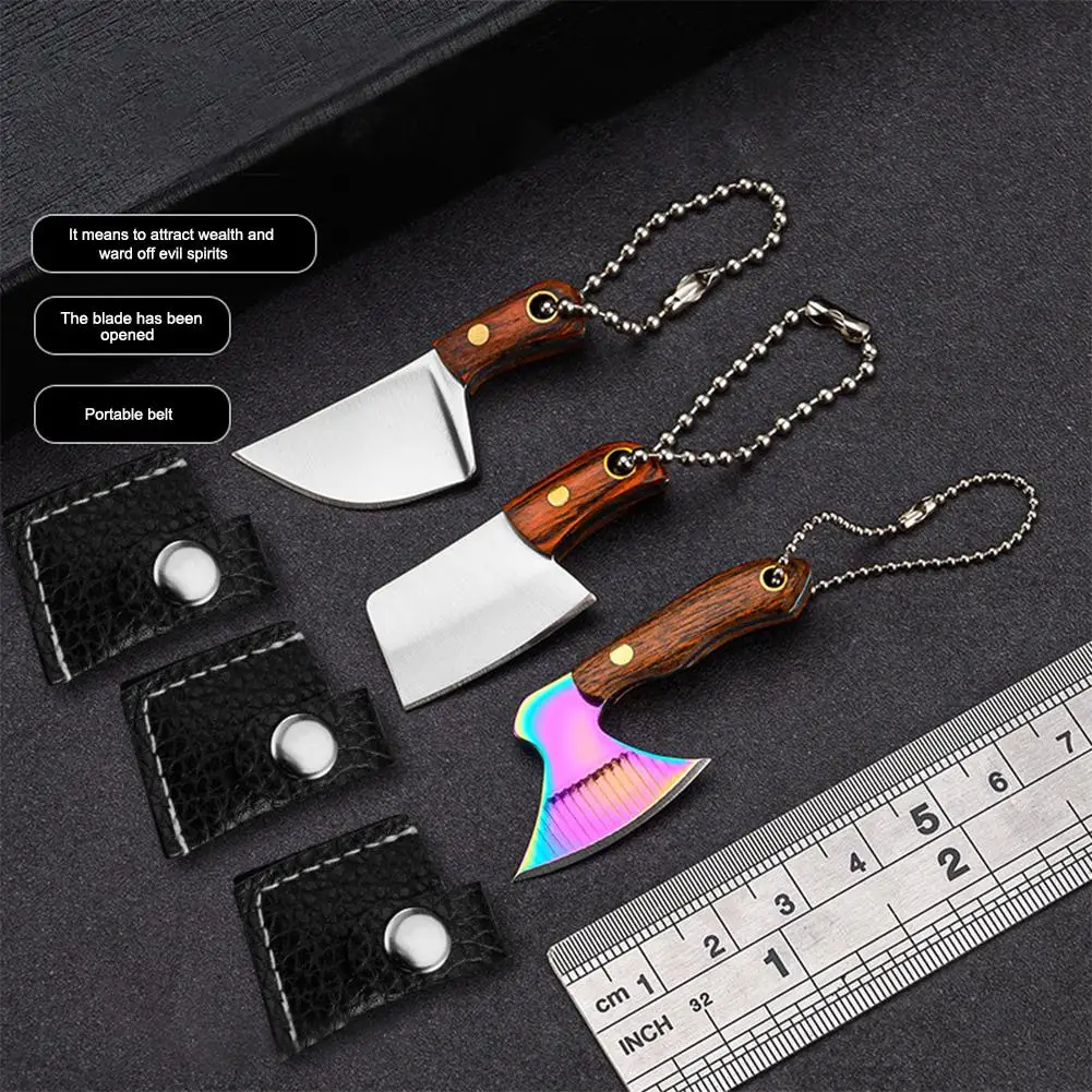 Mini Kitchen Knife Unboxing Portable Small Wine Bottle Opening Paper Cutting EDC Fixed Keychain Knife Mini Kitchen Knife Unboxing Portable Small Wine Bottle Opening Paper Cutting EDC Fixed Keychain Knife