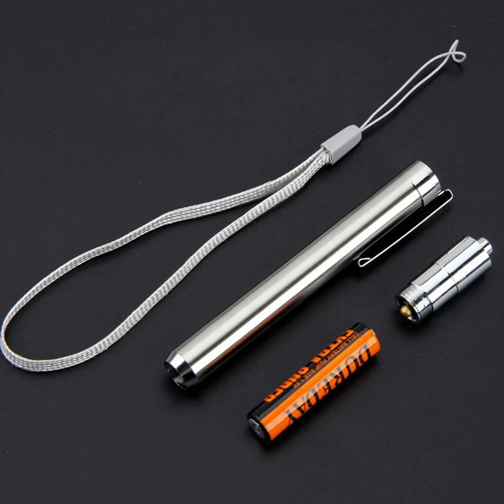 Mini LED Stainless Steel Mini Lamp UV Flashlight Torch Ultra Violet Light AAA Battery for Marker Checker Detection