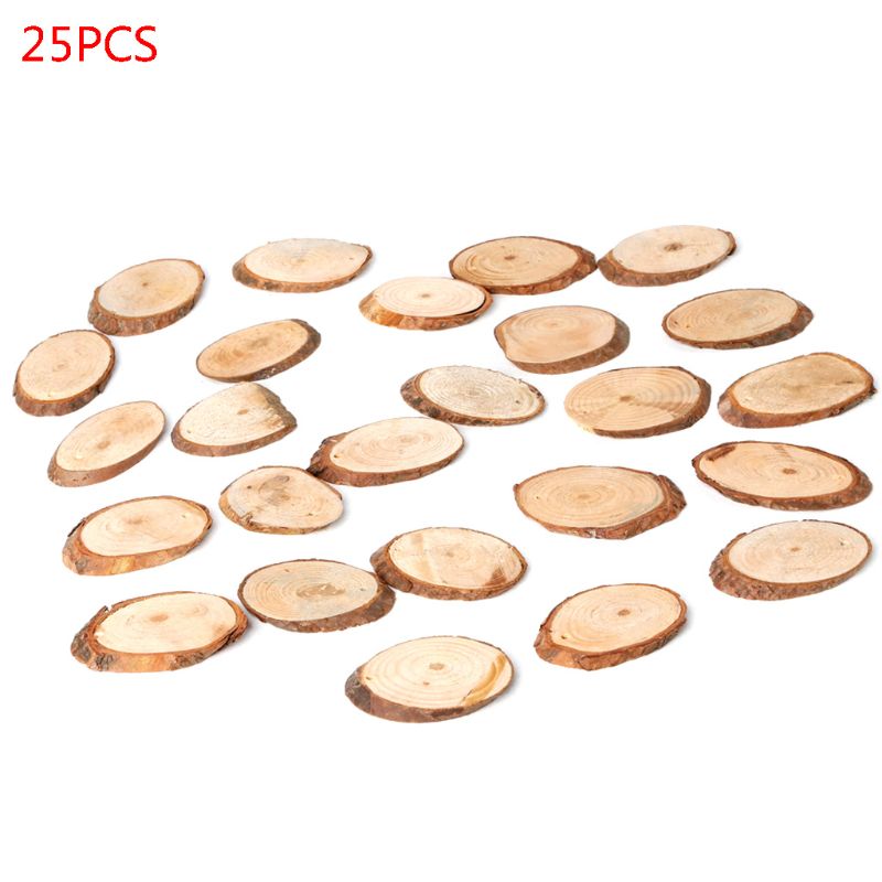 Mini Natural Wooden Slices (25pcs)