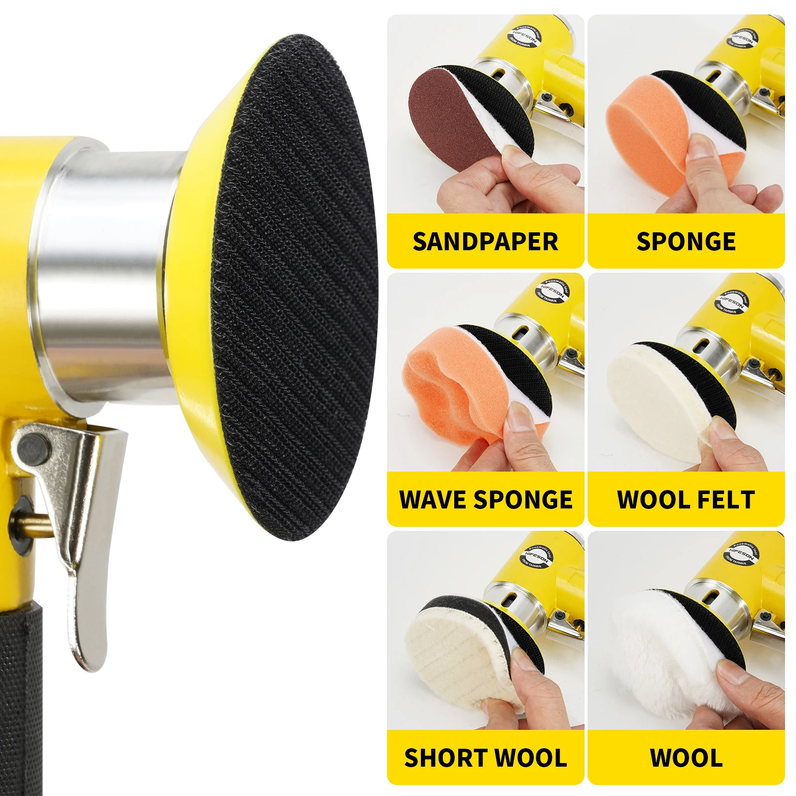 Mini Orbital 2/3″ Air Sander Pneumatic Polisher Grinder Buffer Dual Action Orbital Polisher 80PCS Sanderpaper Set Mini Orbital 2/3″ Air Sander Pneumatic Polisher Grinder Buffer Dual Action Orbital Polisher 80PCS Sanderpaper Set