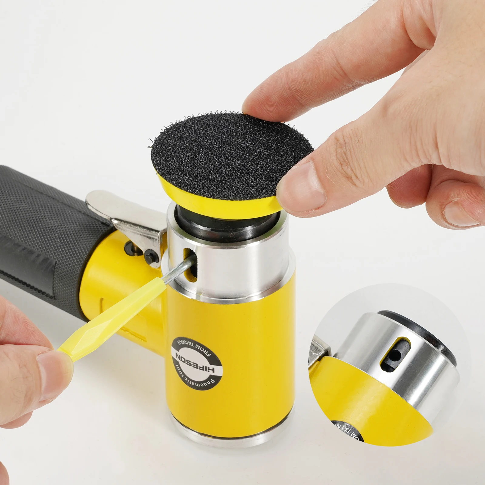 Mini Orbital 2/3″ Air Sander Pneumatic Polisher Grinder Buffer Dual Action Orbital Polisher 80PCS Sanderpaper Set Mini Orbital 2/3″ Air Sander Pneumatic Polisher Grinder Buffer Dual Action Orbital Polisher 80PCS Sanderpaper Set