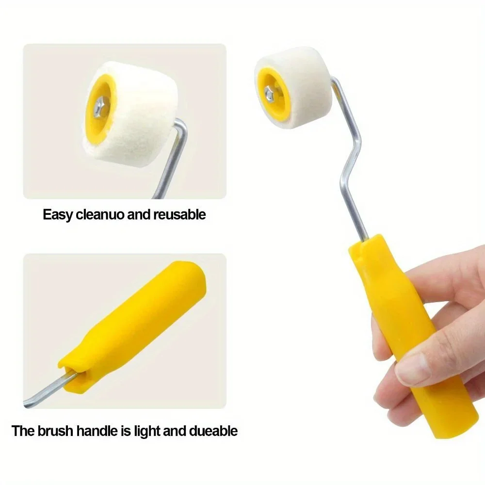 Mini Paint Roller Doors And Ceilings Wool Brush Extra Small Paint Touch Up Trim Edge Brush Roller