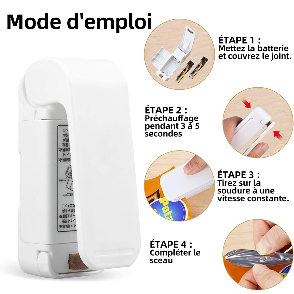 Mini Plastic Bag Sealer Machine Storage Bag Clip Sealing Storage Machine Portable Sealer Packing Seal Food Snack Mini Plastic Bag Sealer Machine Storage Bag Clip Sealing Storage Machine Portable Sealer Packing Seal Food Snack