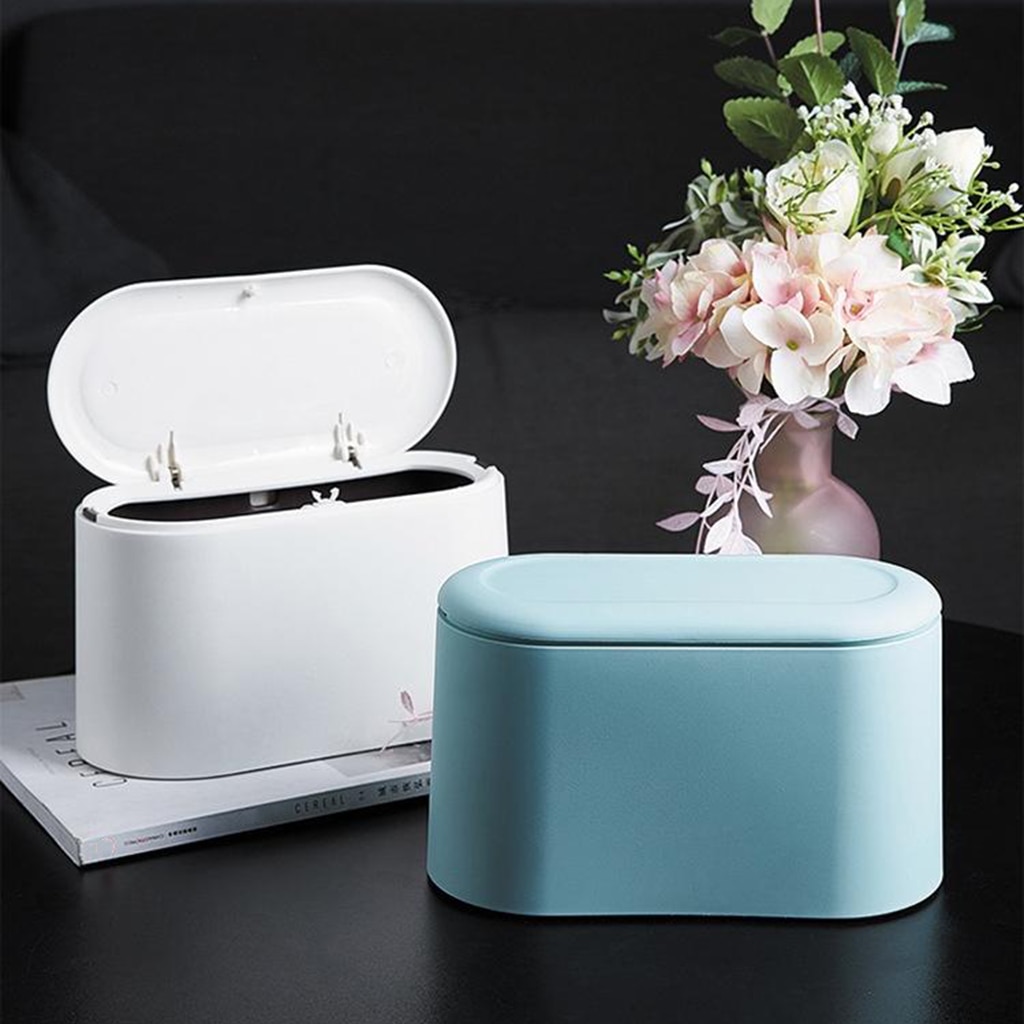 Mini Plastic Desktop Trash Can