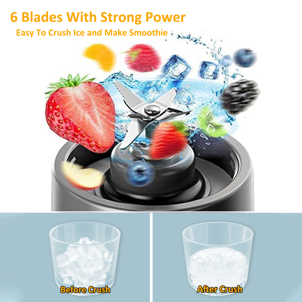 Mini Portable Blender Electric Fruit Juicer Smoothie Orange Fresh Juice Blender Multifunction Rechargeable Portable
