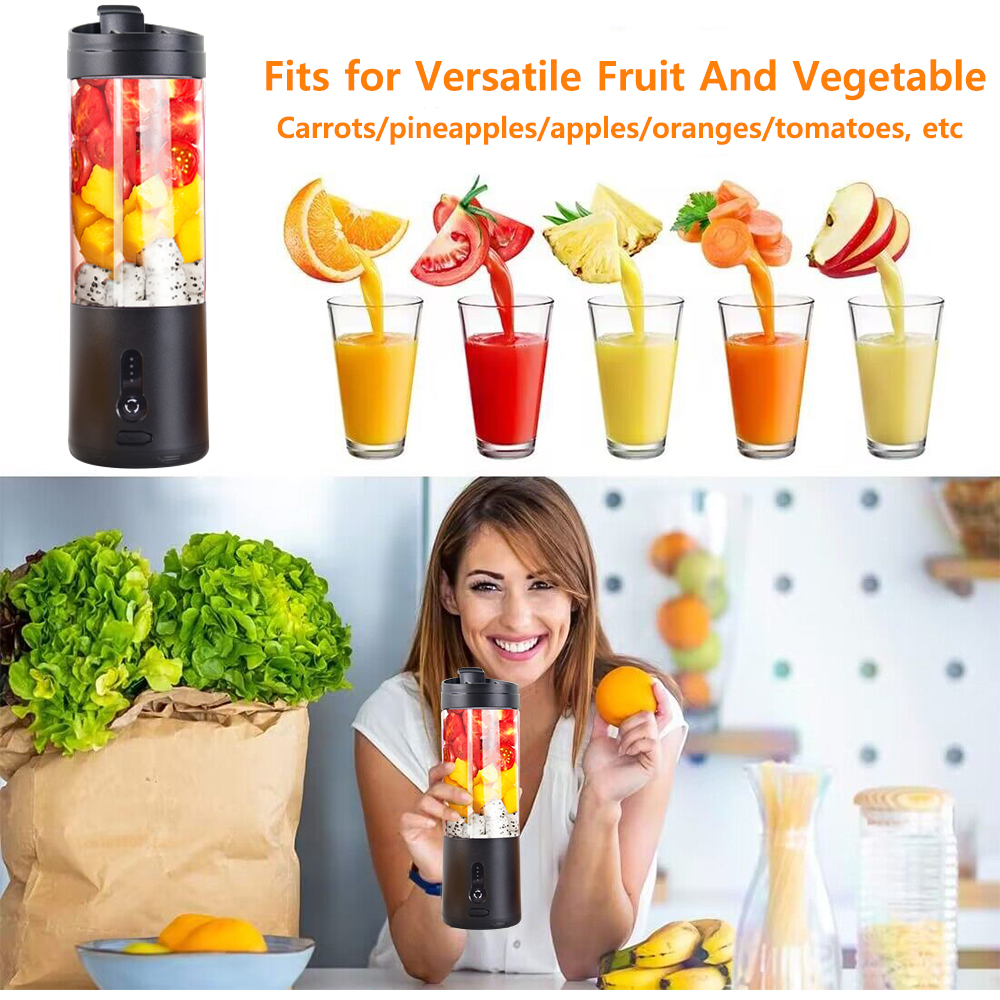 Mini Portable Blender Electric Fruit Juicer Smoothie Orange Fresh Juice Blender Multifunction Rechargeable Portable