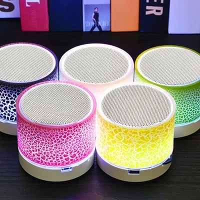 Mini Portable Car Audio A9 Dazzling Crack LED Wireless Bluetooth Subwoofer Speaker TF Card
