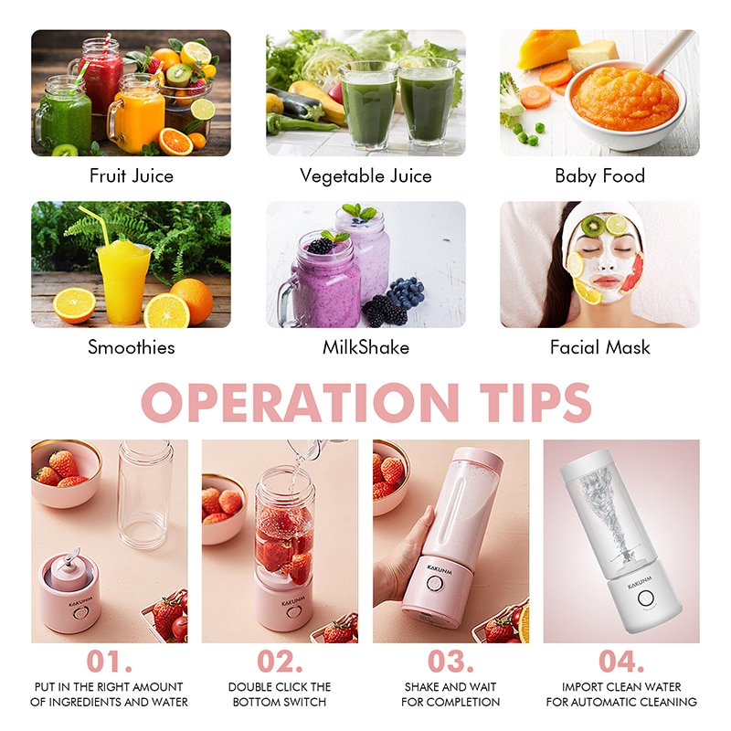 Mini Portable Juicer Rechargeable Device