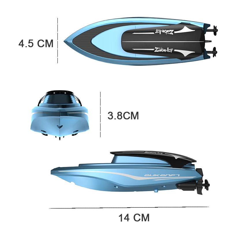 Mini RC Boats High Speed Electronic Remote Control Racing Ship with Led Light Children Competition Water Toys for Kids