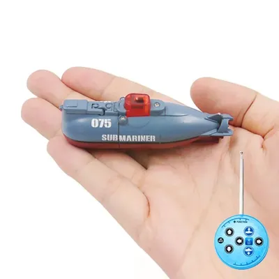 Mini RC Submarine 0.1M/s Speed Remote Control Boat Outdoor Waterproof Diving Toys Simulation Model Kids Boys Girls