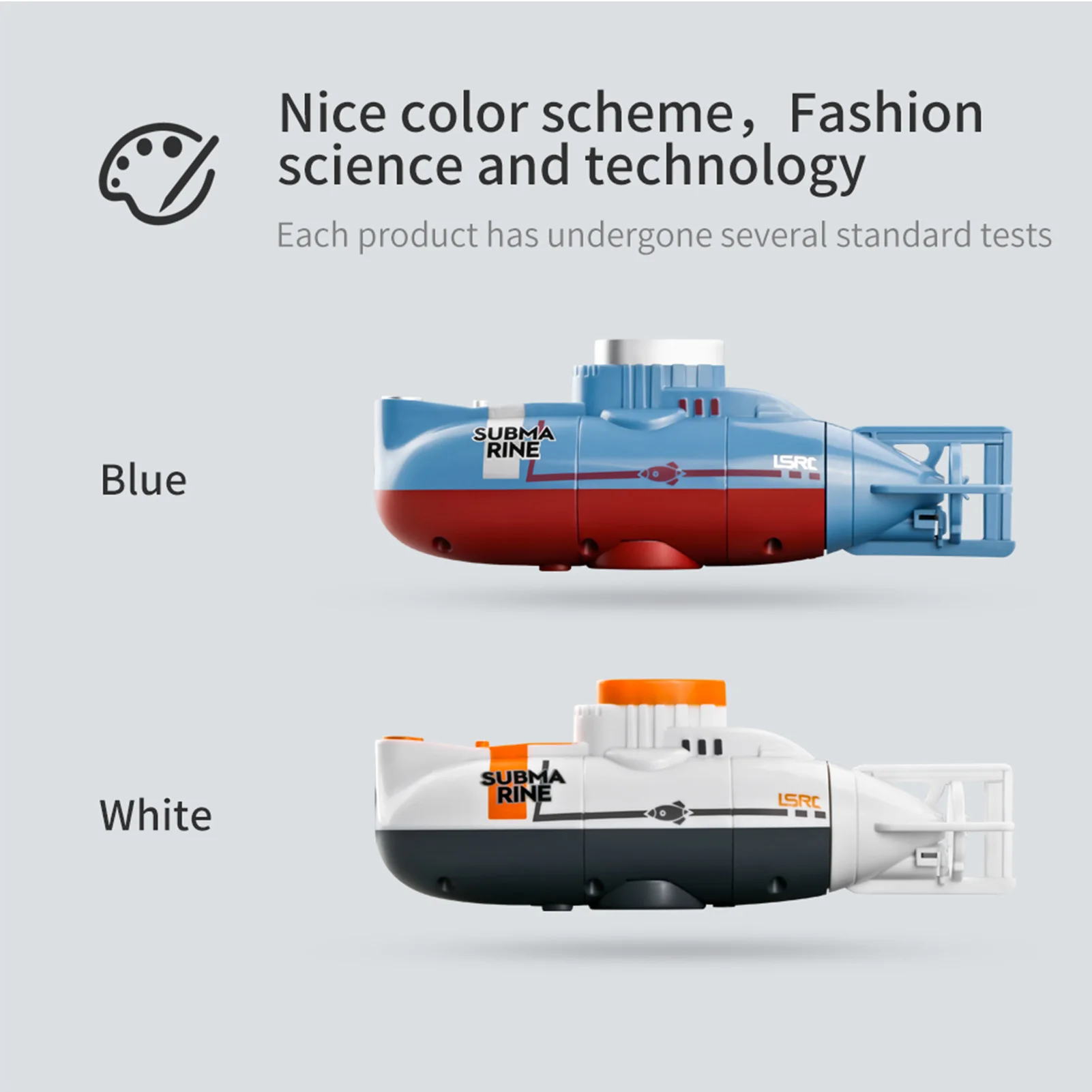 Mini RC Submarine 0.1M/s Speed Remote Control Boat Outdoor Waterproof Diving Toys Simulation Model Kids Boys Girls