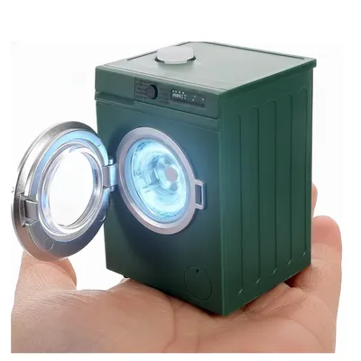 Mini Rechargeable Rotating Washing Machine 1:12 Dollhouse Accessories Mini Scene Model Ornament DIY Play House