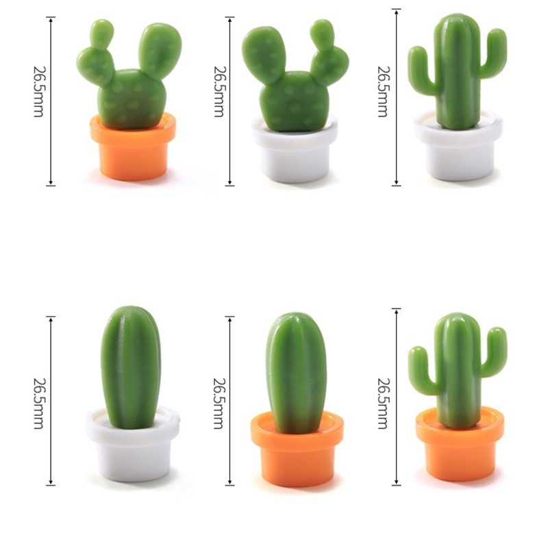 Mini Resin Cactus Magnets (6pcs)
