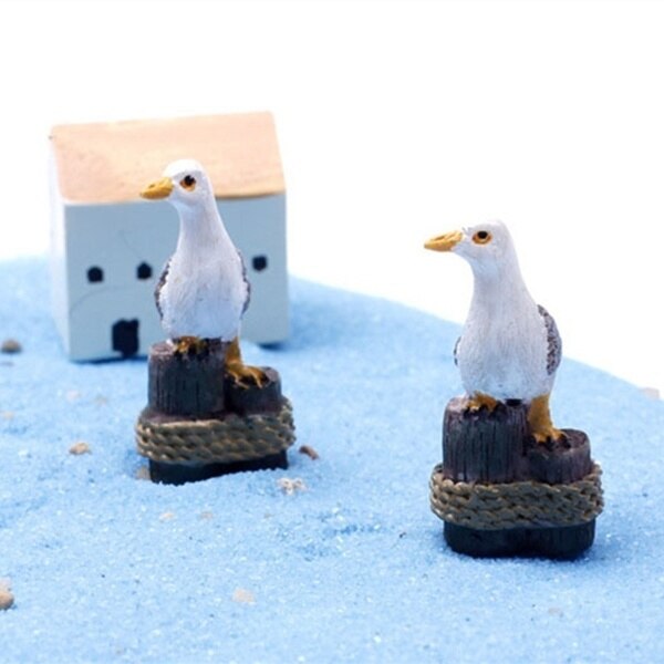 Mini Resin Seagull Ornaments (3pcs)