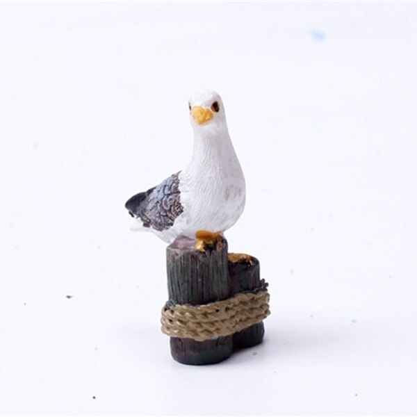 Mini Resin Seagull Ornaments (3pcs)