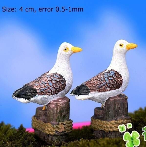 Mini Resin Seagull Ornaments (3pcs)