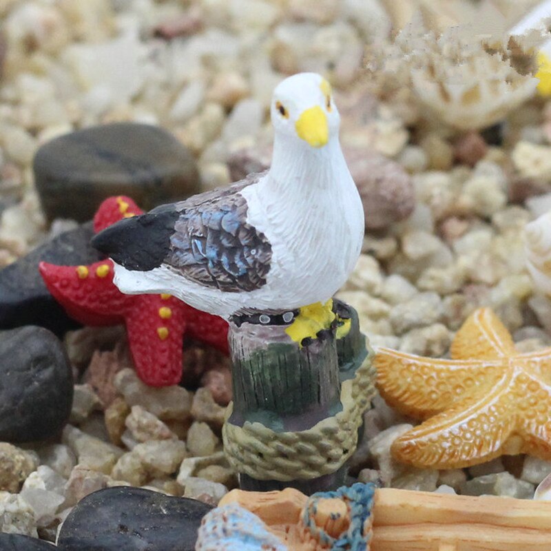 Mini Resin Seagull Ornaments (3pcs)