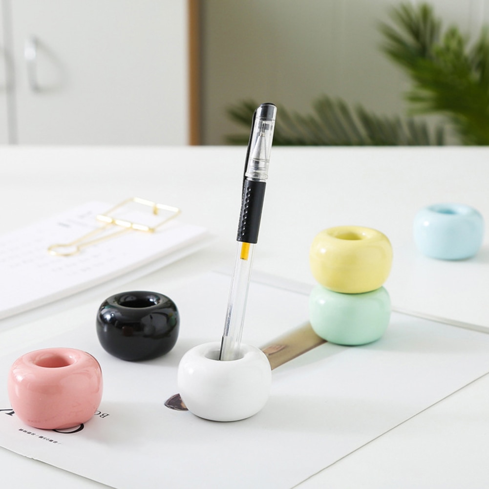 Mini Round Ceramic Toothbrush Holder