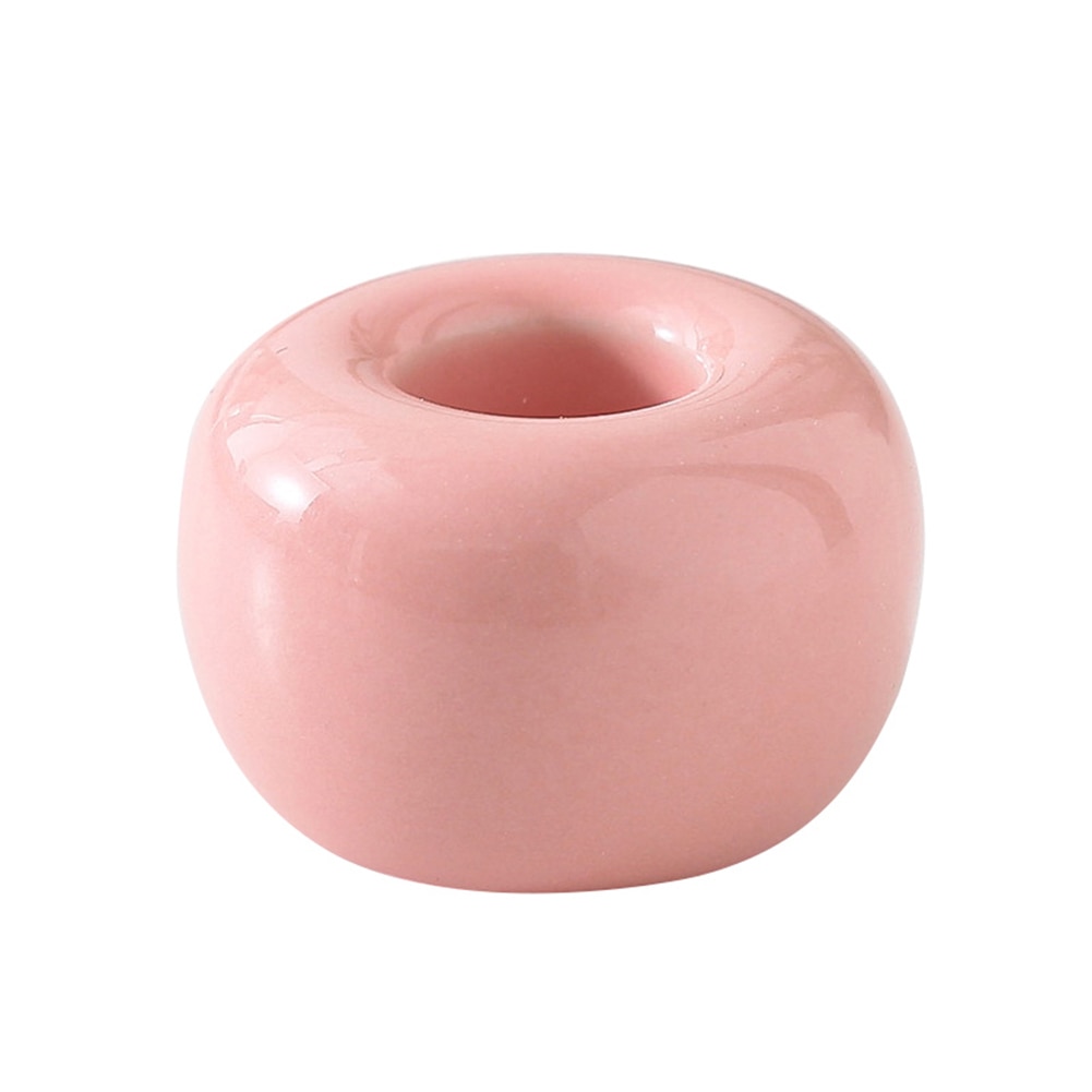 Mini Round Ceramic Toothbrush Holder