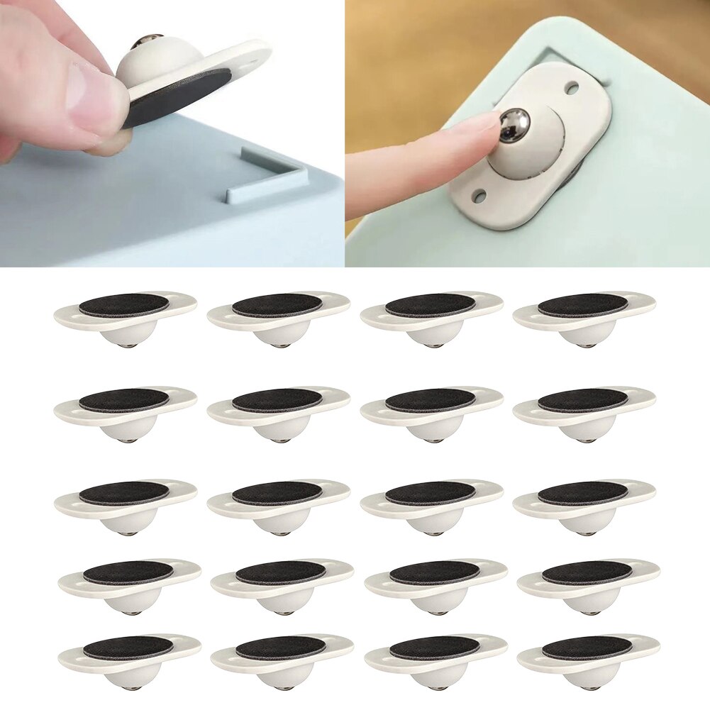 Mini Self Adhesive Rotating Cabinet Wheels (20 pcs)