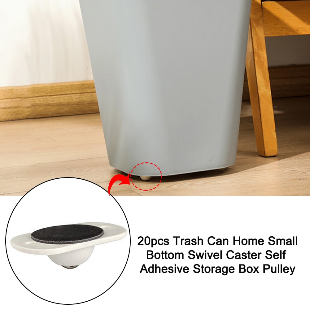 Mini Self Adhesive Rotating Cabinet Wheels (20 pcs)