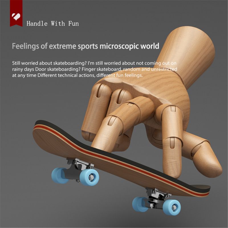 Mini Skateboard Toy Wooden Finger Skate