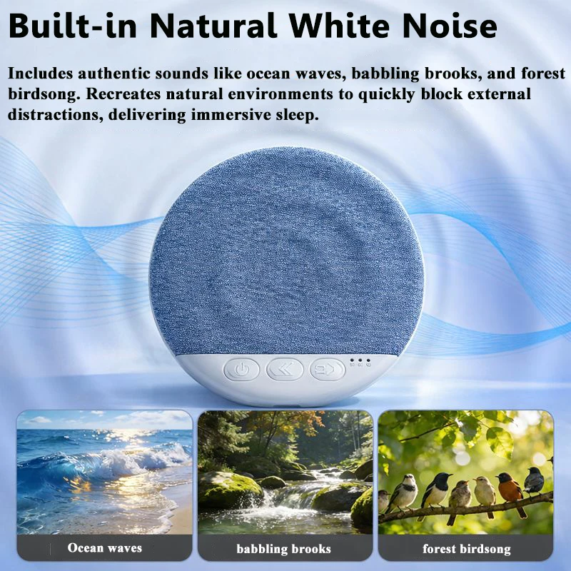 Mini Sleeping Bluetooth Speaker Nature Sound White Noise Soundbar Wireless MP3 Music Player Ultra Thin Timed Shutdown