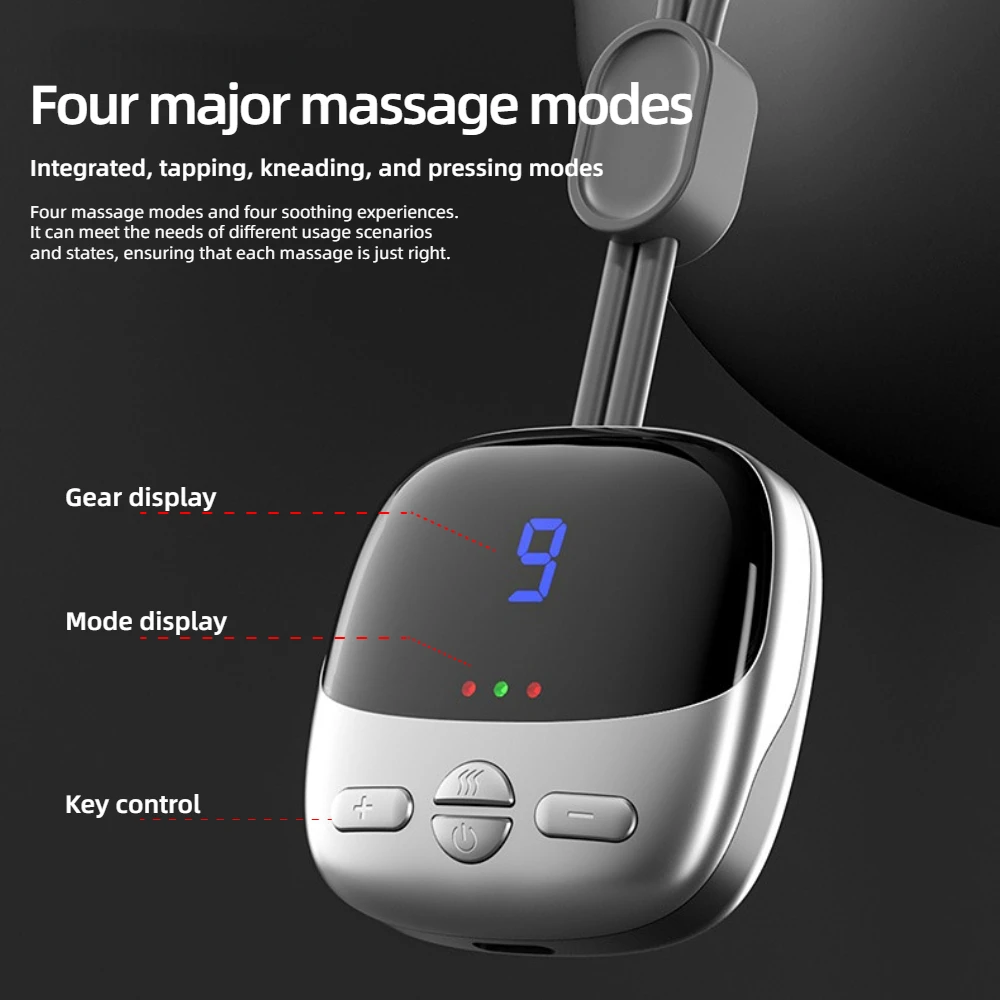 Mini Smart Hanging Neck Shoulder Cervical Spine Massager Mini Portable Hot Compress Neck Artifact Dredging Neck