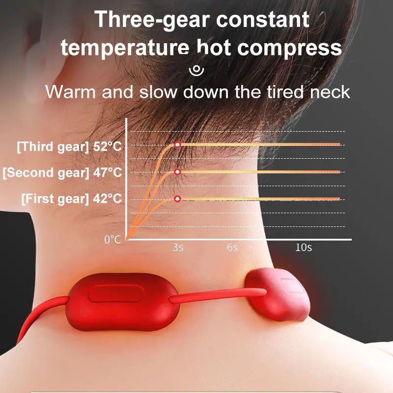 Mini Smart Hanging Neck Shoulder Cervical Spine Massager Mini Portable Hot Compress Neck Artifact Dredging Neck