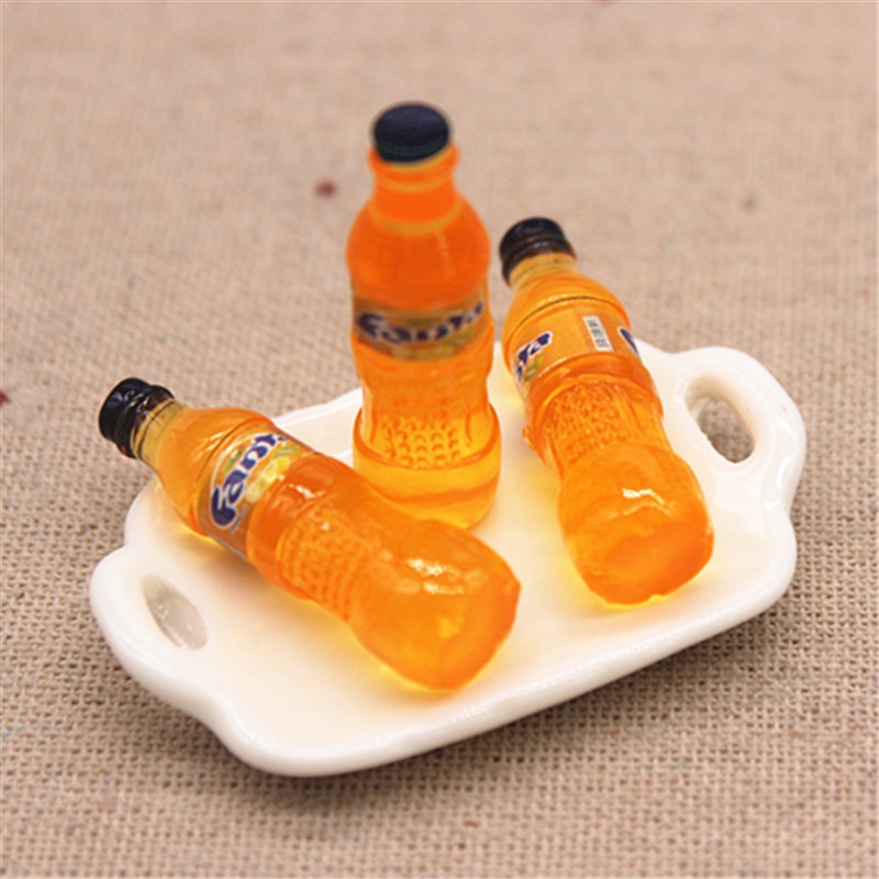 Mini Soda Bottles Miniature Decor (10pcs) Mini Soda Bottles Miniature Decor (10pcs)