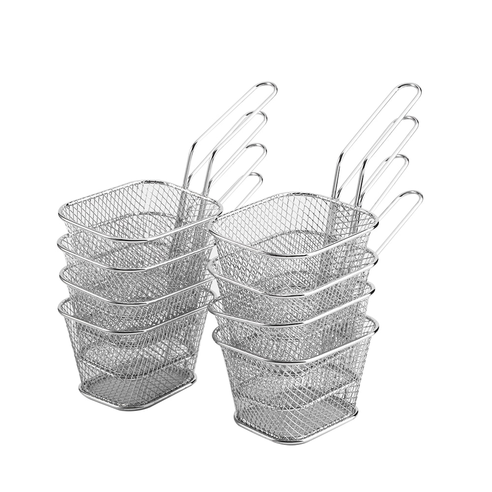 Mini Stainless Steel Deep Frying Baskets (8 Pcs) Mini Stainless Steel Deep Frying Baskets (8 Pcs)