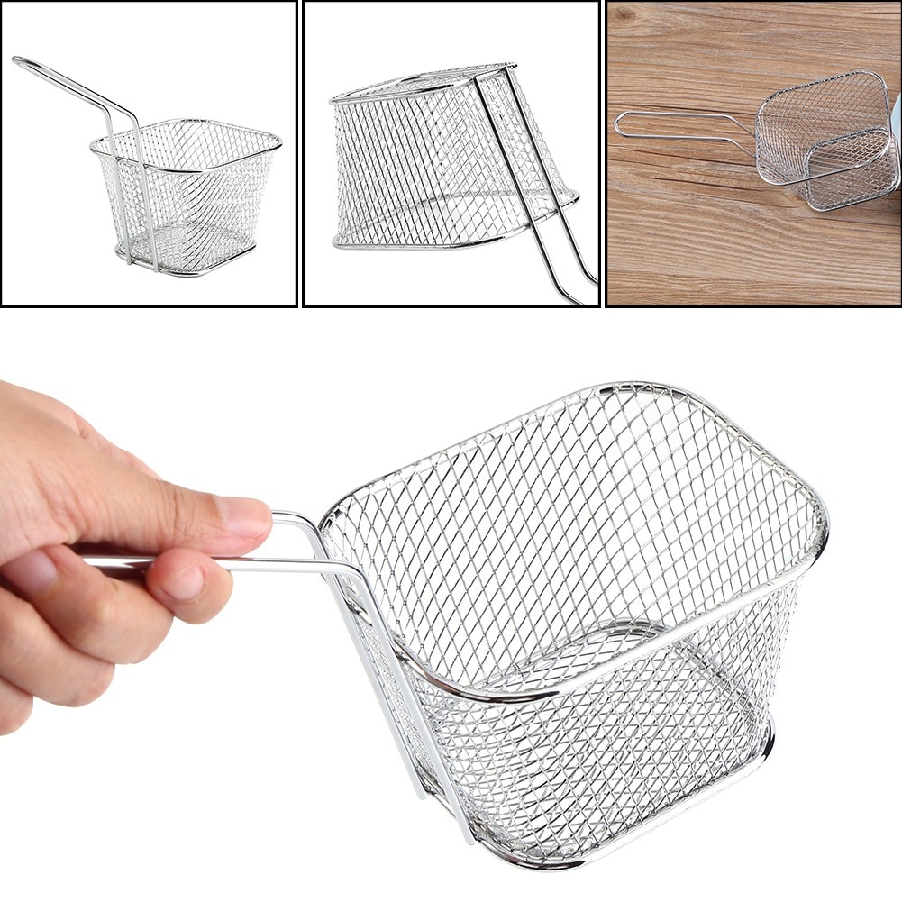 Mini Stainless Steel Deep Frying Baskets (8 Pcs) Mini Stainless Steel Deep Frying Baskets (8 Pcs)