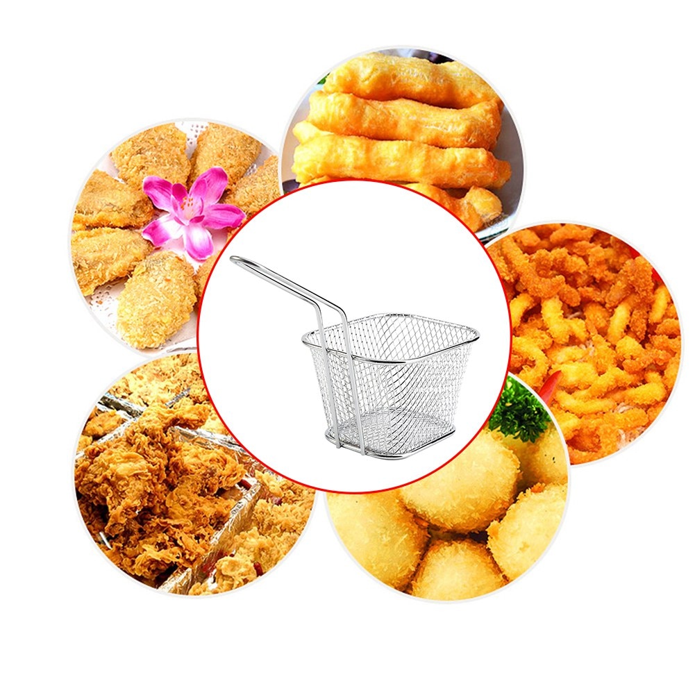 Mini Stainless Steel Deep Frying Baskets (8 Pcs) Mini Stainless Steel Deep Frying Baskets (8 Pcs)