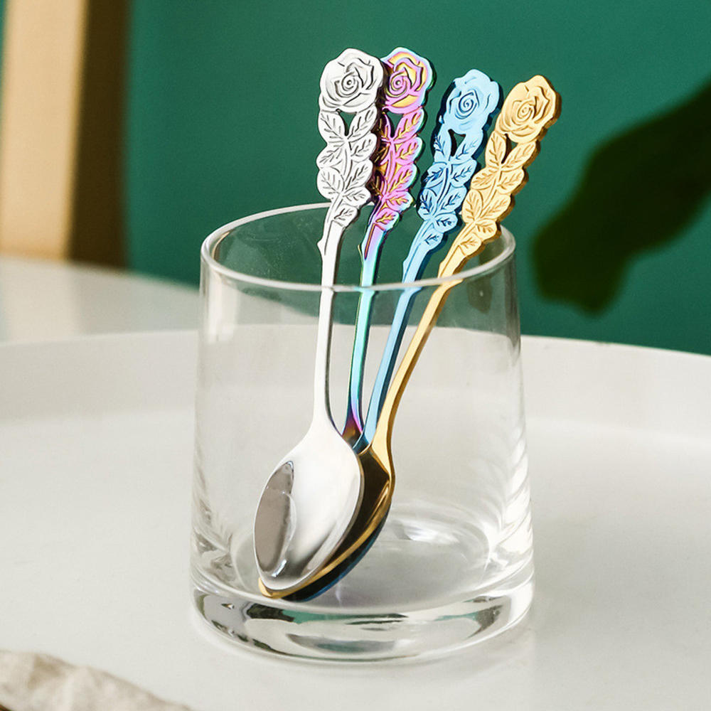 Mini Stainless Steel Rose Spoon Mini Stainless Steel Rose Spoon