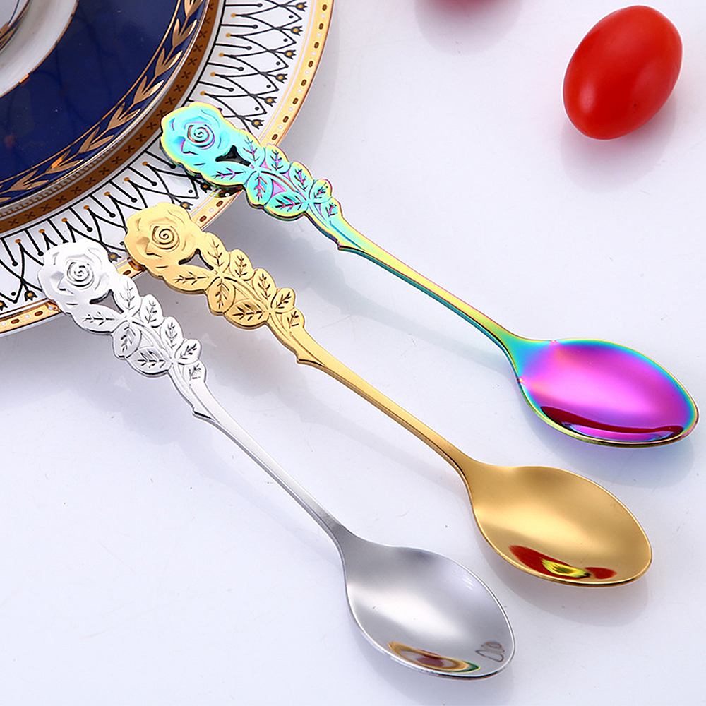 Mini Stainless Steel Rose Spoon Mini Stainless Steel Rose Spoon