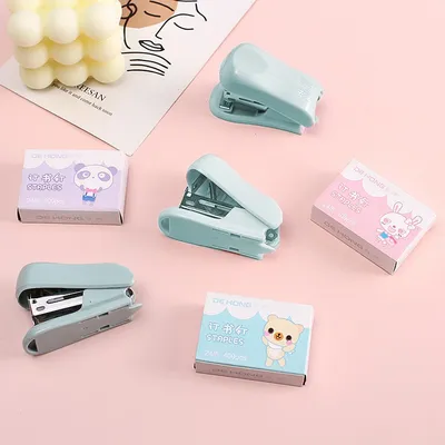 Mini Stapler Cute Office Stationery (with 6,400 Staple Wires)