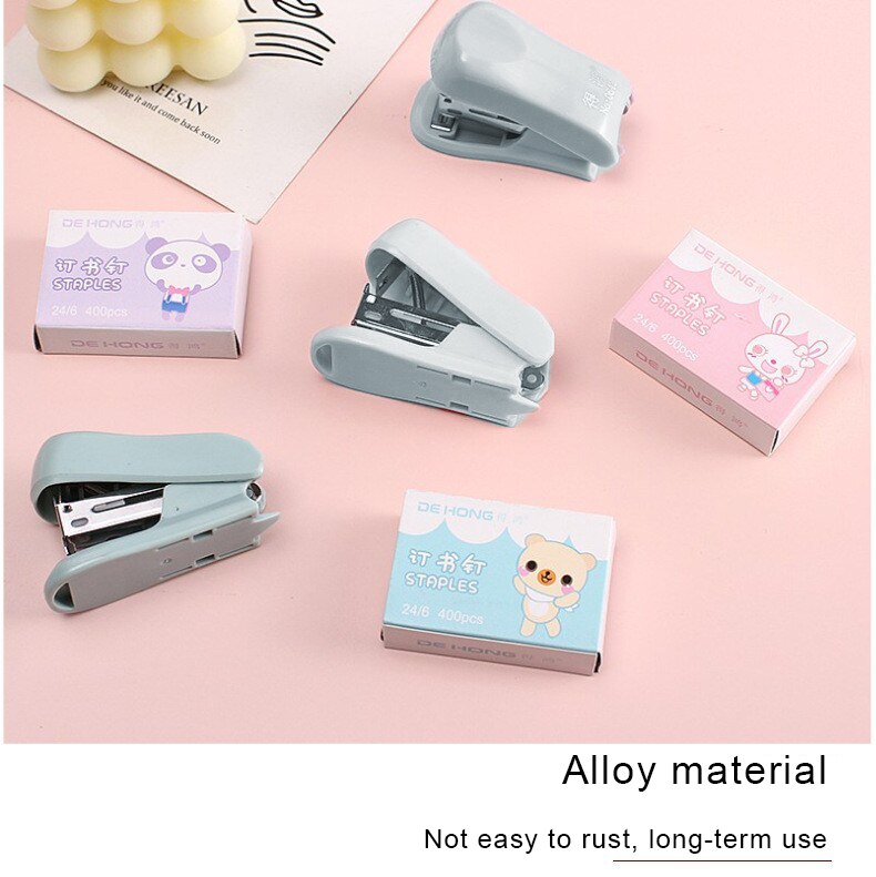 Mini Stapler Cute Office Stationery (with 6,400 Staple Wires)