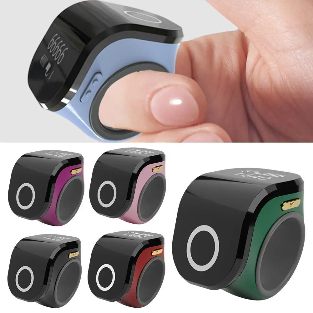 Mini Stitch Marker Row Finger Counter LCD Electronic Digital Display Hand Tally