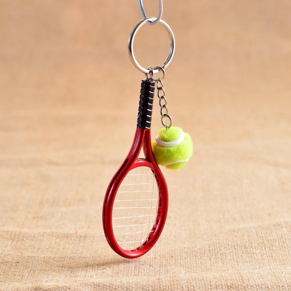 Mini Tennis Racket Pendant Keychain Keyring Key Chain Ring Finder Holer Accessories For Lover's Day Gifts Mini Tennis Racket Pendant Keychain Keyring Key Chain Ring Finder Holer Accessories For Lover's Day Gifts