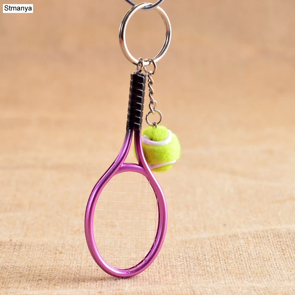 Mini Tennis Racket Pendant Keychain Keyring Key Chain Ring Finder Holer Accessories For Lover's Day Gifts Mini Tennis Racket Pendant Keychain Keyring Key Chain Ring Finder Holer Accessories For Lover's Day Gifts