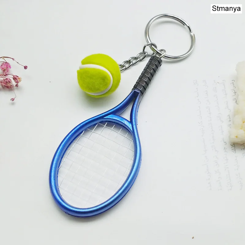 Mini Tennis Racket Pendant Keychain Keyring Key Chain Ring Finder Holer Accessories For Lover's Day Gifts Mini Tennis Racket Pendant Keychain Keyring Key Chain Ring Finder Holer Accessories For Lover's Day Gifts