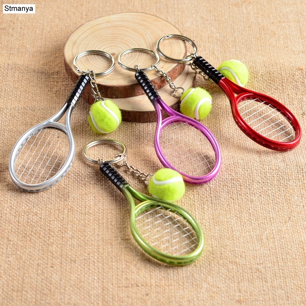 Mini Tennis Racket Pendant Keychain Keyring Key Chain Ring Finder Holer Accessories For Lover's Day Gifts Mini Tennis Racket Pendant Keychain Keyring Key Chain Ring Finder Holer Accessories For Lover's Day Gifts