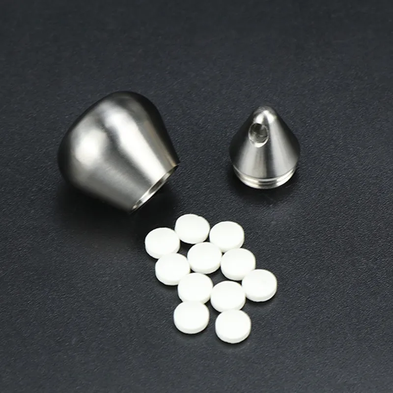 Mini Titanium Alloy Seal Bottle Waterproof Bottles Water Drop Shape Capsule Outdoor Camping EDC Tool Titanium Sealed