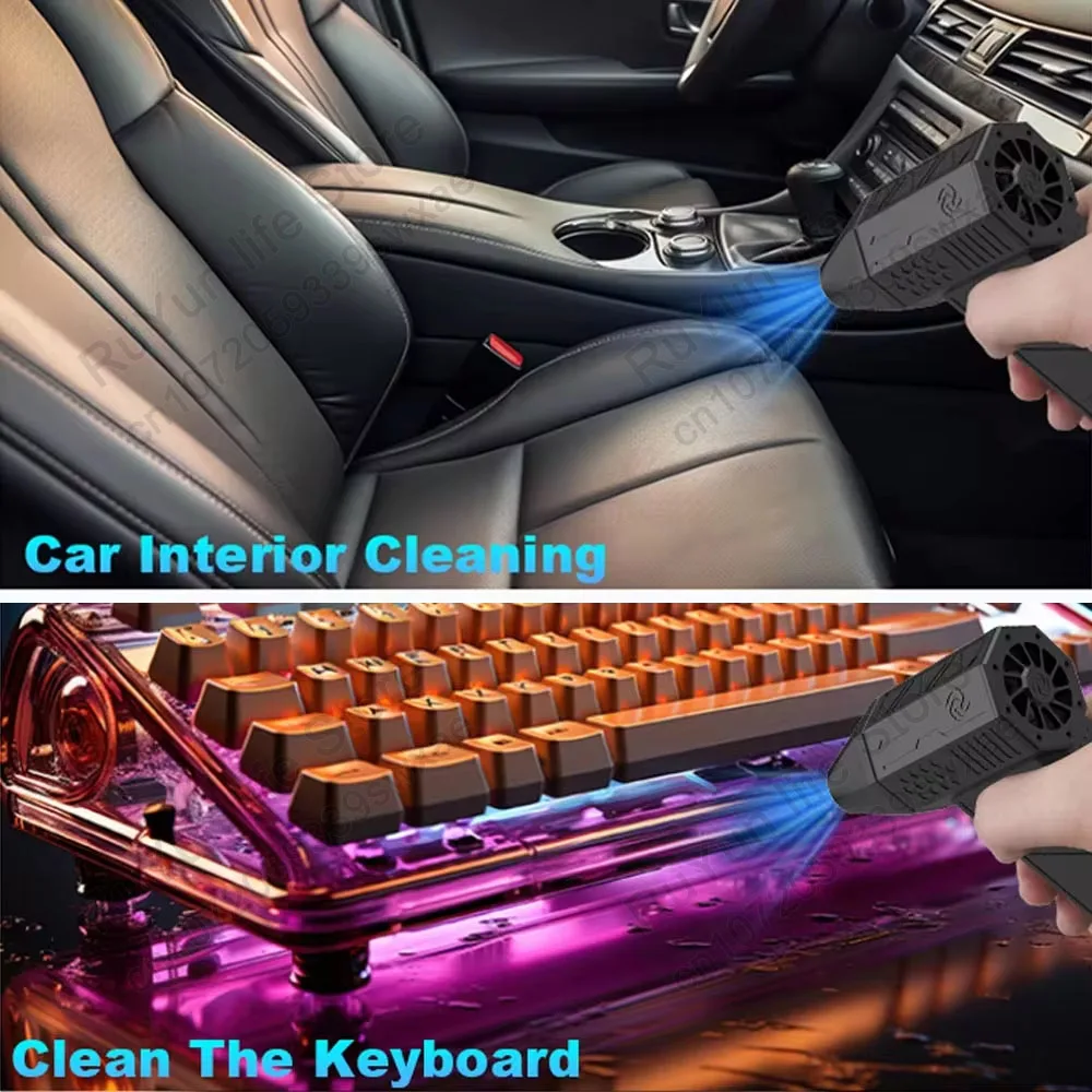 Mini Turbo Jet Fan Electric Air Duster with 3 Gear Adjustable 130000RPM Wind Speed 52m/s Car Computer Cleaning Blower