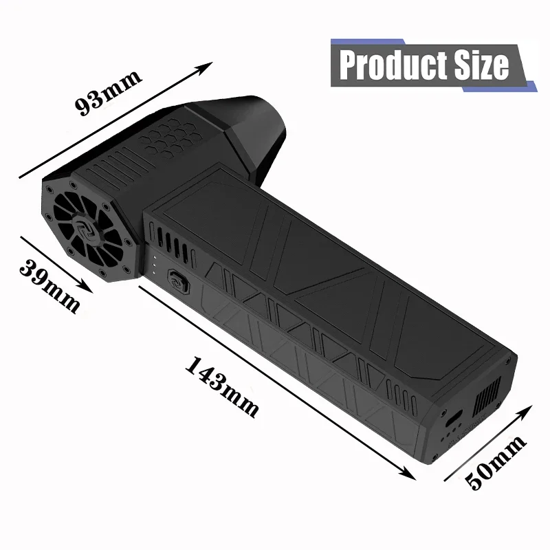 Mini Turbo Jet Fan Electric Air Duster with 3 Gear Adjustable 130000RPM Wind Speed 52m/s Car Computer Cleaning Blower