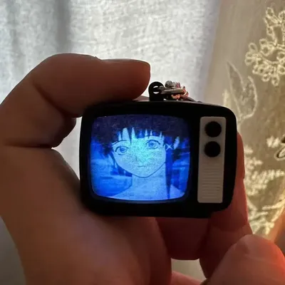 Mini TV Keychain Ring Accessory Bag Pendant Keychain Anime jewelry Cosplay fan gift