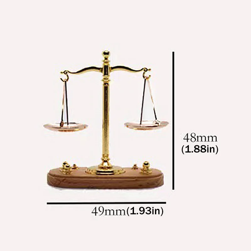 Mini Vintage Balance Scales Ornament Miniature Accessories Metal Antique Justice Scale Model Exquisite Home Decoration