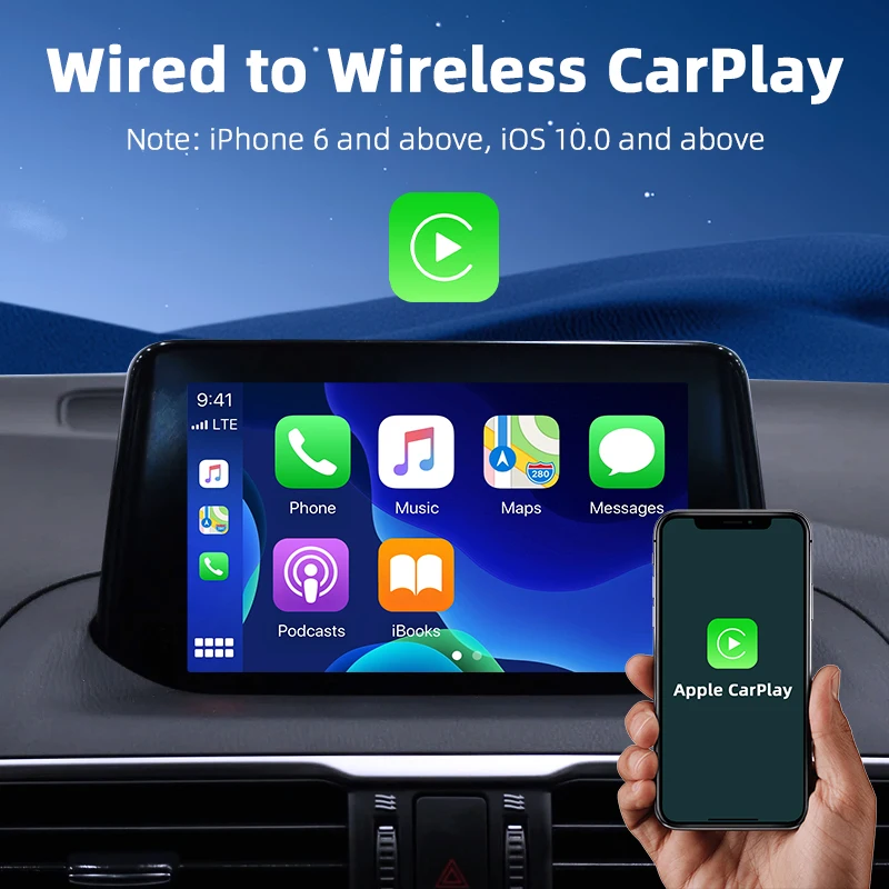 Mini Wireless Carplay and Android Auto Wired To Wireless Box Adapter Mini Wireless Carplay and Android Auto Wired To Wireless Box Adapter